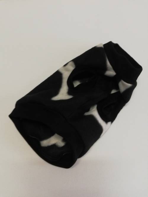 Dog jersey black bone print X-Large