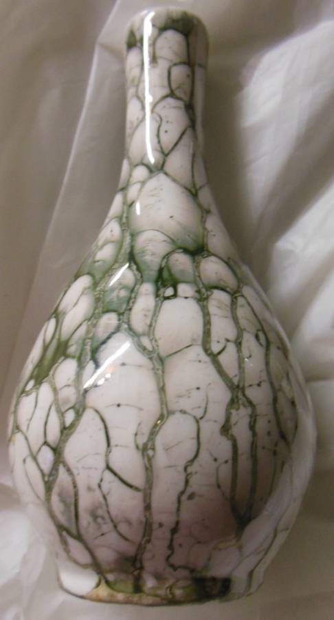 Green and White Vase