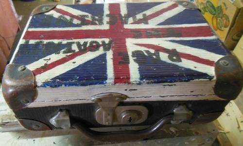 Small Brown School Suitcase