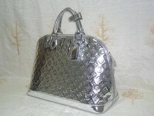 Large Silver Mirror LV Handbag