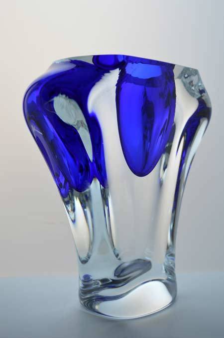 CHUNKY. DAZZLINGLY BEAUTIFUL MODERN CZECH ART GLASS ARCHITECTURAL OBJECT, DESIGNED BY ALES VALNER