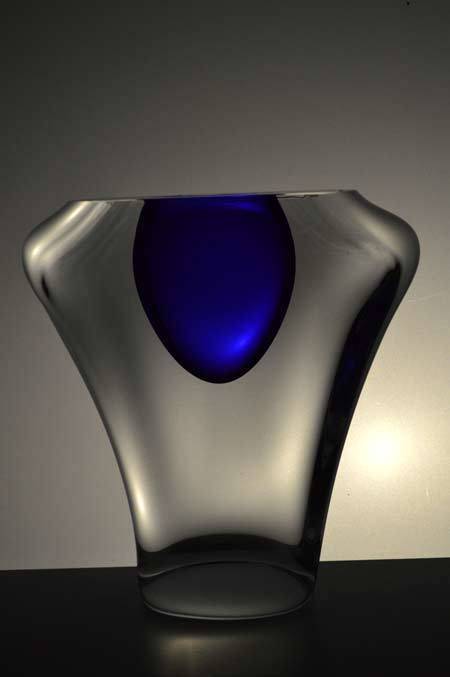 CHUNKY. DAZZLINGLY BEAUTIFUL MODERN CZECH ART GLASS ARCHITECTURAL OBJECT, DESIGNED BY ALES VALNER