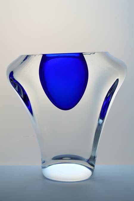CHUNKY. DAZZLINGLY BEAUTIFUL MODERN CZECH ART GLASS ARCHITECTURAL OBJECT, DESIGNED BY ALES VALNER