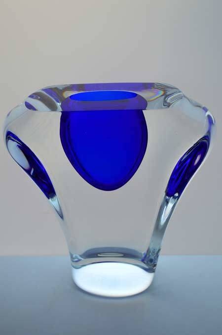 CHUNKY. DAZZLINGLY BEAUTIFUL MODERN CZECH ART GLASS ARCHITECTURAL OBJECT, DESIGNED BY ALES VALNER