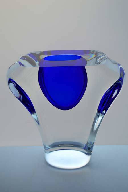 CHUNKY!! DAZZLINGLY BEAUTIFUL MODERN CZECH ART GLASS ARCHITECTURAL OBJECT, DESIGNED BY ALES VALNER