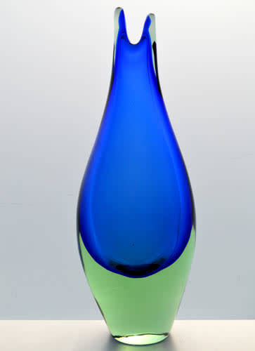 * MAGNIFICENT & VERY RARE MARIA STAHLIKOVA CZECH ART GLASS VASE, DESIGNED FOR SKRDLOVICE