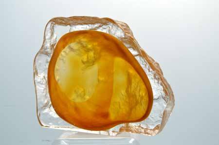 ** ART GLASS SCULPTURE - CZECH ART GLASS AT ITS BEST! CONTEMPORAY DESIGN BY HVLAKA