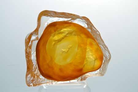 ** ART GLASS SCULPTURE - CZECH ART GLASS AT ITS BEST! CONTEMPORAY DESIGN BY HVLAKA