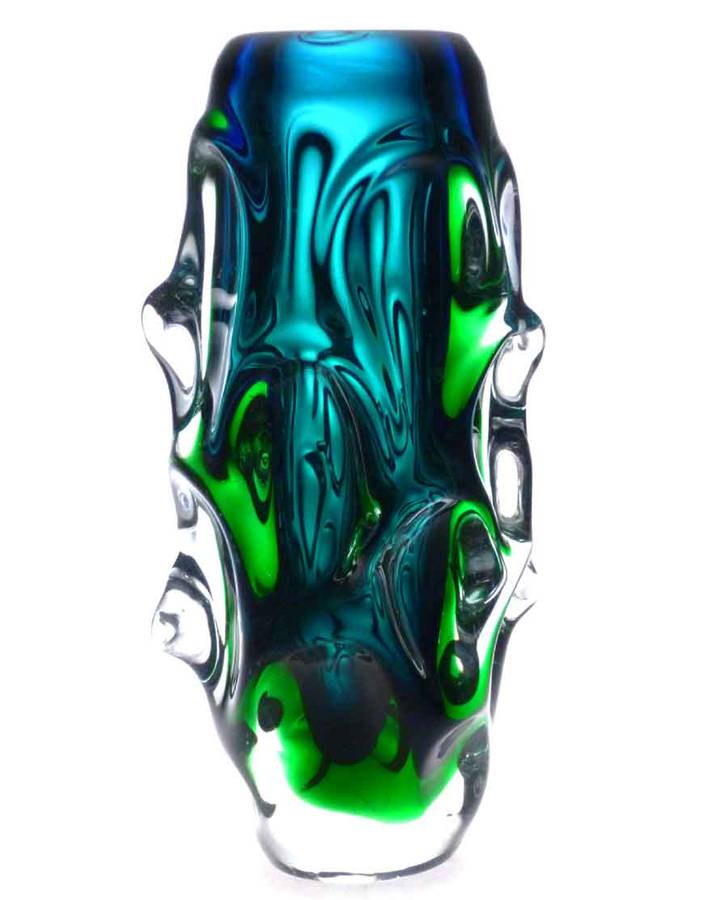 * A DAZZLING SKRDLOVICE ART GLASS VASE DESIGNED BY JAN BERANEK (1933-)