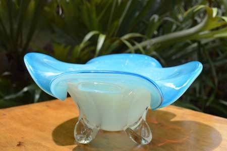 * FUNKY! RETRO! TOP QUALITY MURANO BOWL - MID CENTURY ART GLASS AT ITS BEST!