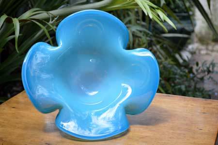 * FUNKY! RETRO! TOP QUALITY MURANO BOWL - MID CENTURY ART GLASS AT ITS BEST!
