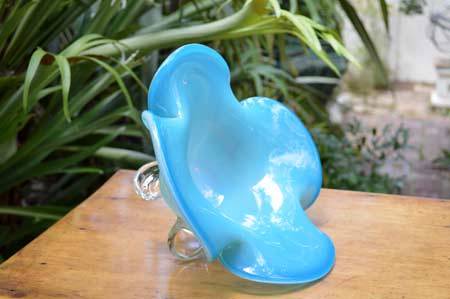 * FUNKY! RETRO! TOP QUALITY MURANO BOWL - MID CENTURY ART GLASS AT ITS BEST!