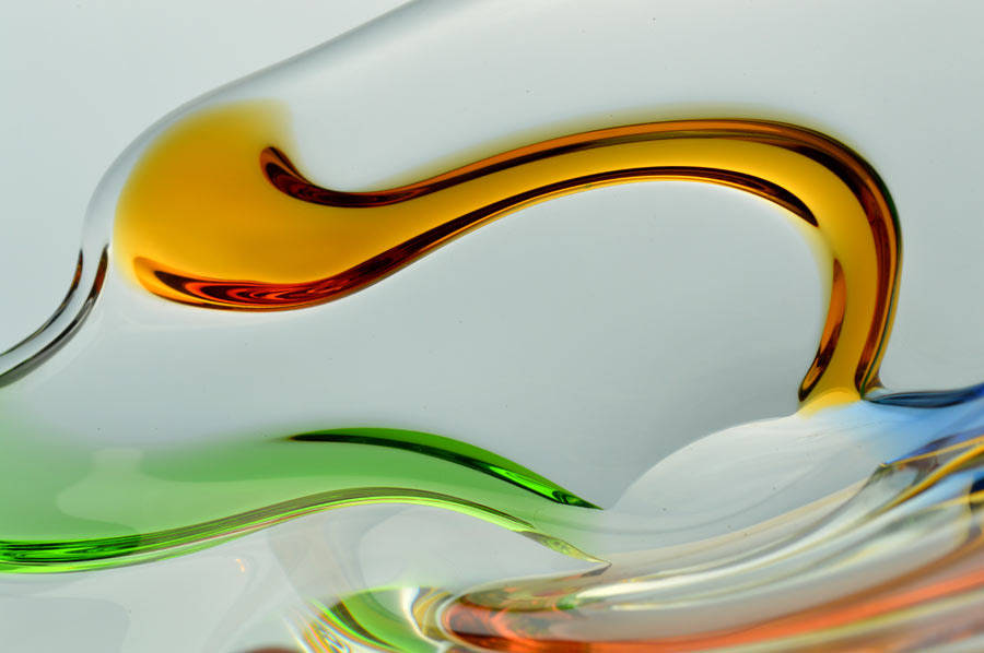 * A MAGNIFICENT & MOST ELEGANT CZECH ART GLASS BOWL DESIGNED BY FRANTISEK ZEMEK FOR MSTISOV