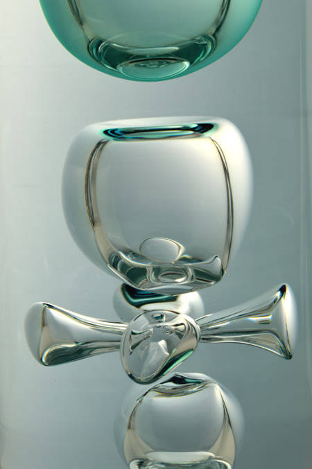 Extra Large Dazzling Ice Blue Skrdlovice Vase by Jan Beranek (1933-) 1980
