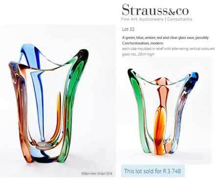 * A MAGNIFICENT & MOST ELEGANT CZECH ART GLASS VASE DESIGNED BY FRANTISEK ZEMEK FOR MSTISOV