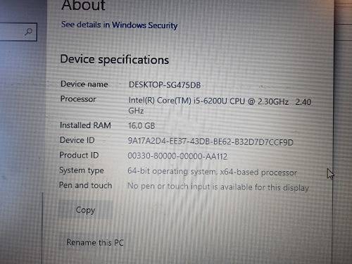 Proline W955JU Intel Core i5-6200U 16GB RAM 256GB SSD