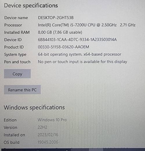 Lenovo ThinkPad T470 i5-7200 8GB RAM 256GB SSD