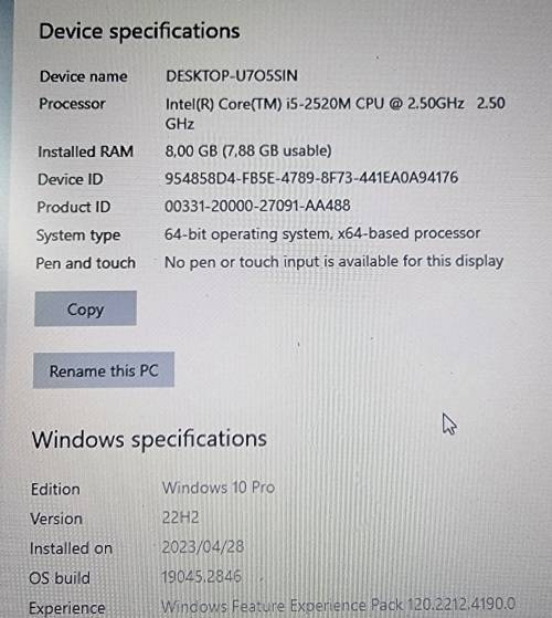 Lenovo ThinkPad T420 i5-2520M 8GB RAM 256GB SSD