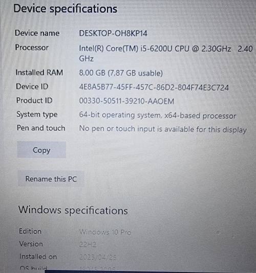 Lenovo T450 i5-6200U 8GB RAM 256GB SSD Dual Batteries LTE Enabled