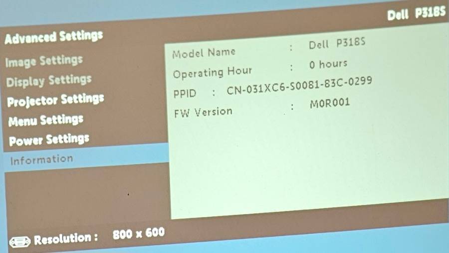 Dell P318S Projector *Brand New Lamp*