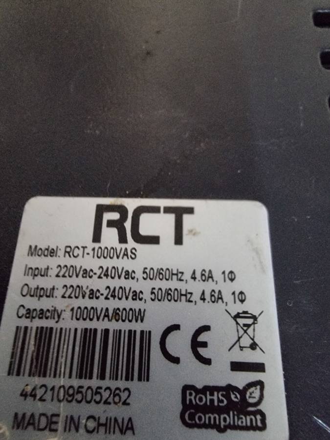 RCT 1000VA UPS !new batteries needed!