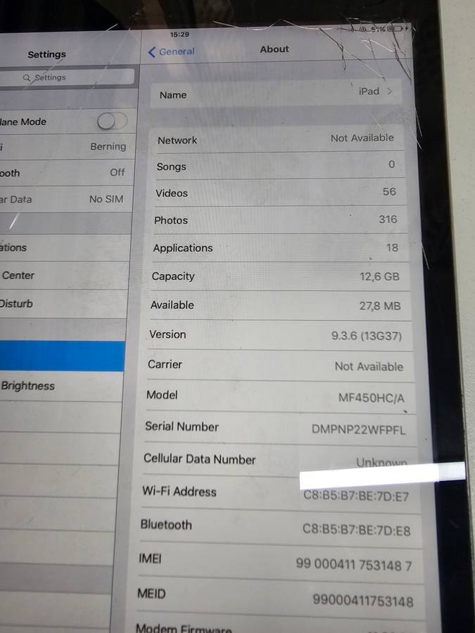 iPad Mini 16GB Wi-Fi/3G !Spares or Repairs!