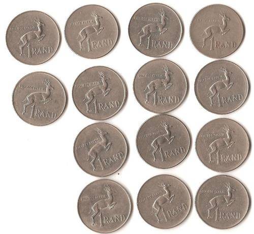 VARIUOS R1 NICKEL USED : LOT OF 14 COINS