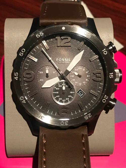 Fossil Men's Nate Chronograph Leather Watch