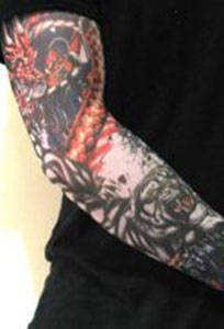 1 x Dragon fight & Tiger- tattoo sleeve - one size