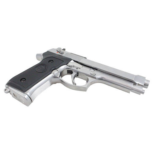 (100 FREE BB's) KWC m92 Berreta Airsoft Spring Pistol - SILVER (No CO2 Required)
