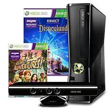 XBOX 360 BLACK 250GB + KINECT + DISNEYLAND ADVENTURES + KINECT ADVENTURES BRAND NEW