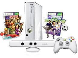 XBOX 360 WHITE 4GB + KINECT + KINECT ADVENTURES + KINECT SPORTS