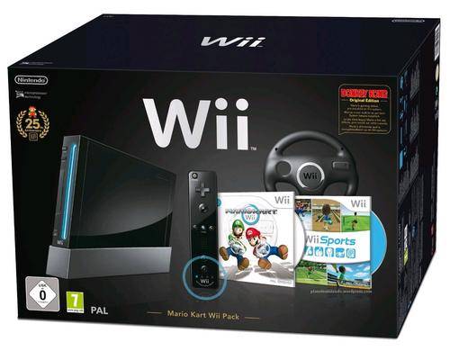 NINTENDO Wii LIMITED BLACK EDITION BRAND NEW MARIOKART PACK