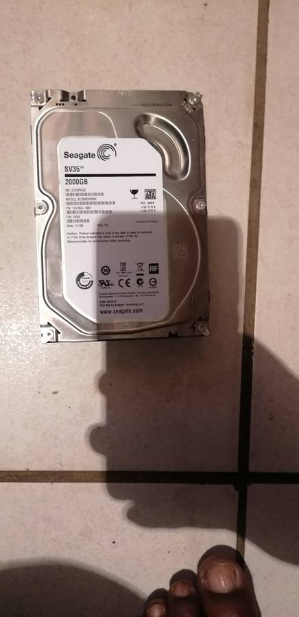 2TB Sata Hard Drive working 100% and it was tested  Price Worth R1500