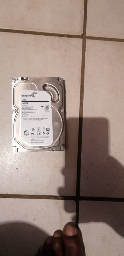 2TB Sata Hard Drive working 100% and it was tested  Price Worth R1500
