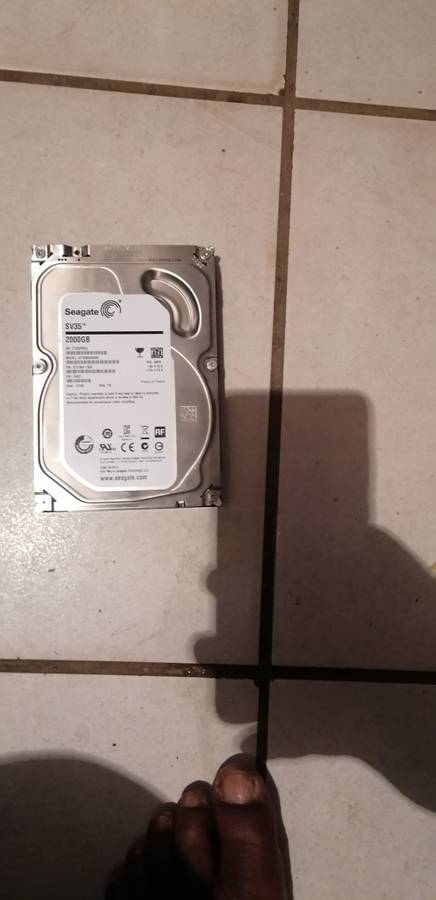 2TB Sata Hard Drive working 100% and it was tested  Price Worth R1500