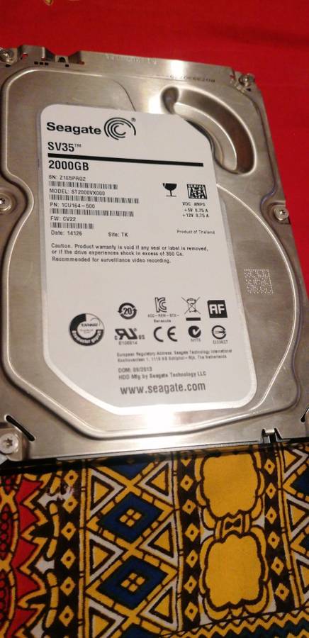 2TB Sata Hard Drive working 100% and it was tested  Price Worth R1500