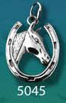 Sterling Silver Horseshoe Pendant & Necklace Boxed