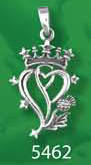 Celtic Crown Pendant & Necklace 925 Sterling Silver Boxed