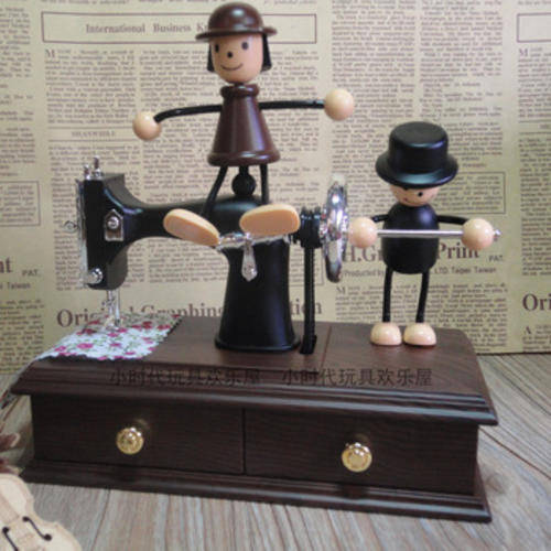 " 2 on auction " Musical Box Sewing Machine