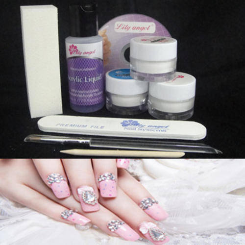 " 2 on auction " ACRYLIC POWDER 9PCS DELUXE OVERLAY KIT WITH TEACHING VCD