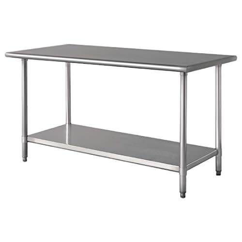 Stainless Steel Table Plain Top 2.5m includes Undershelf