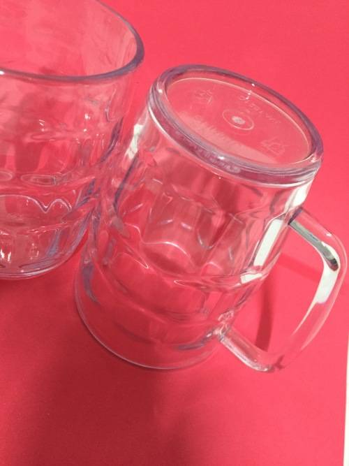 Plastic Beer Mug 550ml Set of 6 CLEARANCE SALE