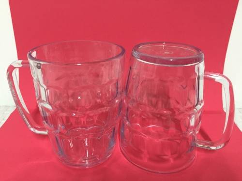 Plastic Beer Mug 550ml Set of 6 CLEARANCE SALE