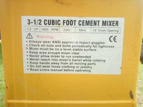 Electric Cement Mixer Excellent Working Condition