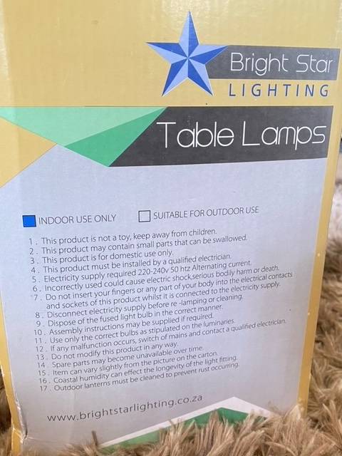 Black Bright star lighting Table Lamp