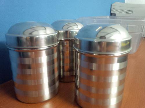 Stainless Steel Canisters ** Set of 3 per Bid **