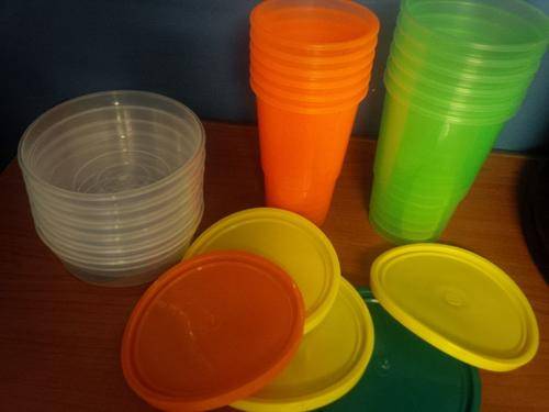 PLASTIC Hamper - 6x 350ml Lucci Cup 6x 500ml Milla Cup 6x 250ml Storage Container * 5 ON AUCTION
