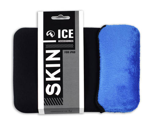 IPAD Cover - Black with Blue Fur **NEOPRENE**  3 On Auction