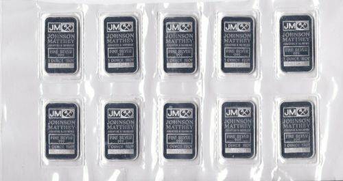 11 X SILVER BULLION BARS 1oz